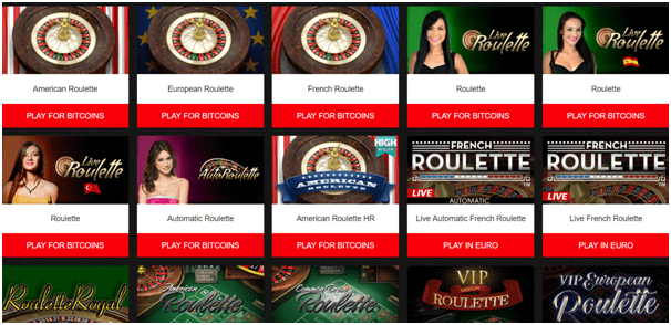 Onlien Bitcoin Casinos -Roulette