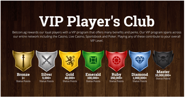 Betcoin Casino VIP Players Club