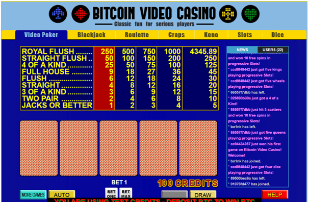 Bitcoin video Casino