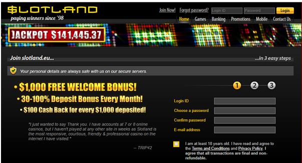 SLotland Casino for US players