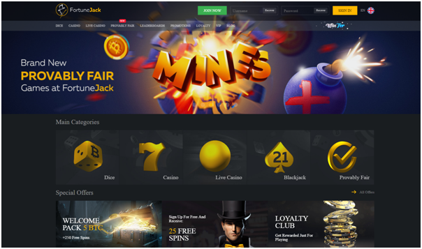 Fortune Jack Bitcoins