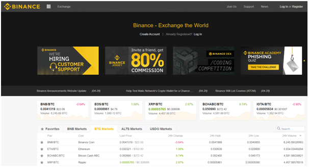 Binance cryptoexchange