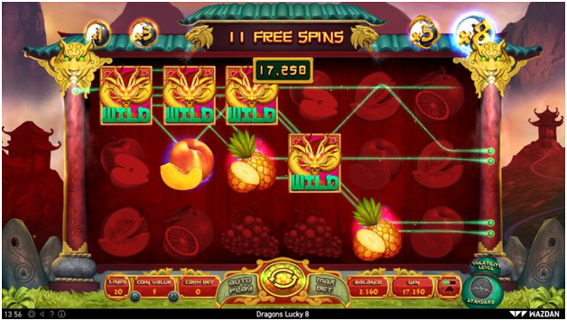 Dragons lucky 8 free spins
