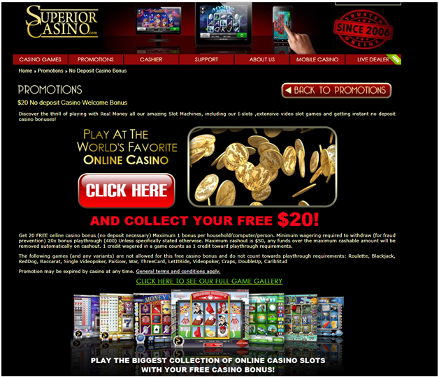 Superior Casino Free Cash