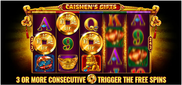 Caishen slot free spins feature