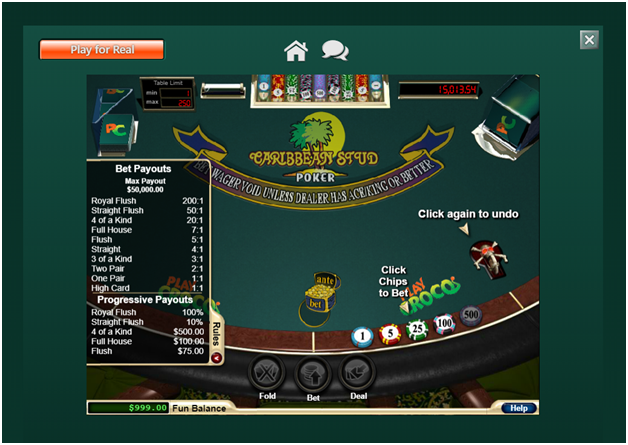 Caribbean Stud Poker online