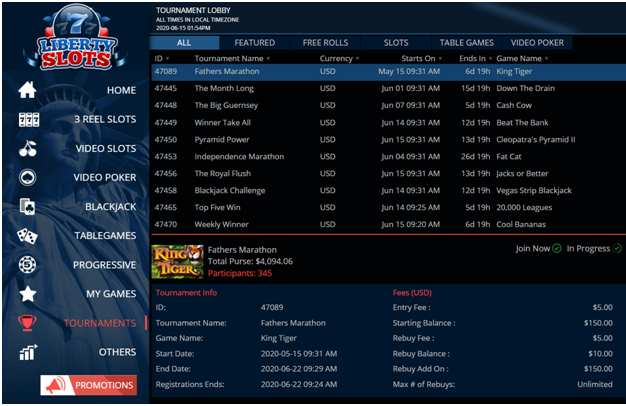 Liberty slots tournaments with iPhone