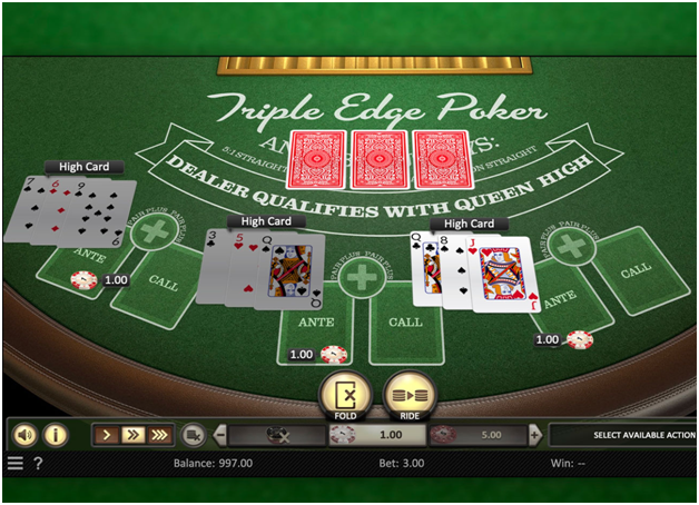 Side bets in Triple Edge Poker